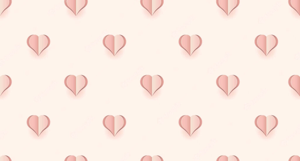 Charming Soft Pastel Heart Pattern Wallpaper Background