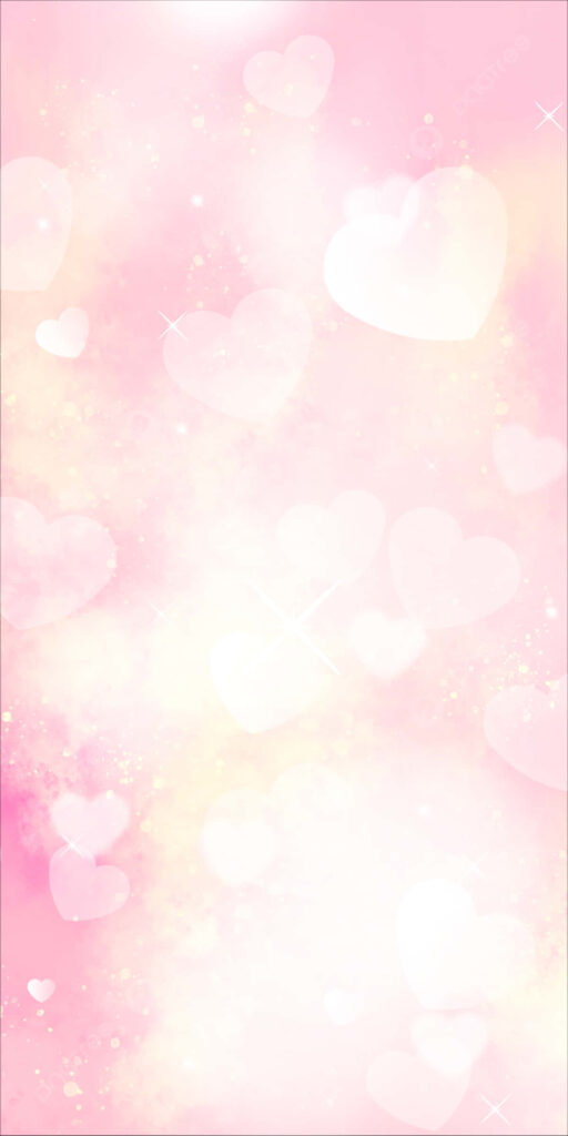 Dreamy Pink Heart Bokeh Wallpaper: Romantic Pastel Background