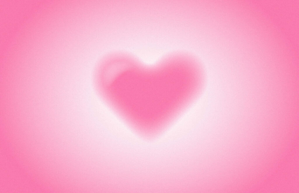 Romantic Soft Pink Heart Wallpaper for a Minimalist Aesthetic