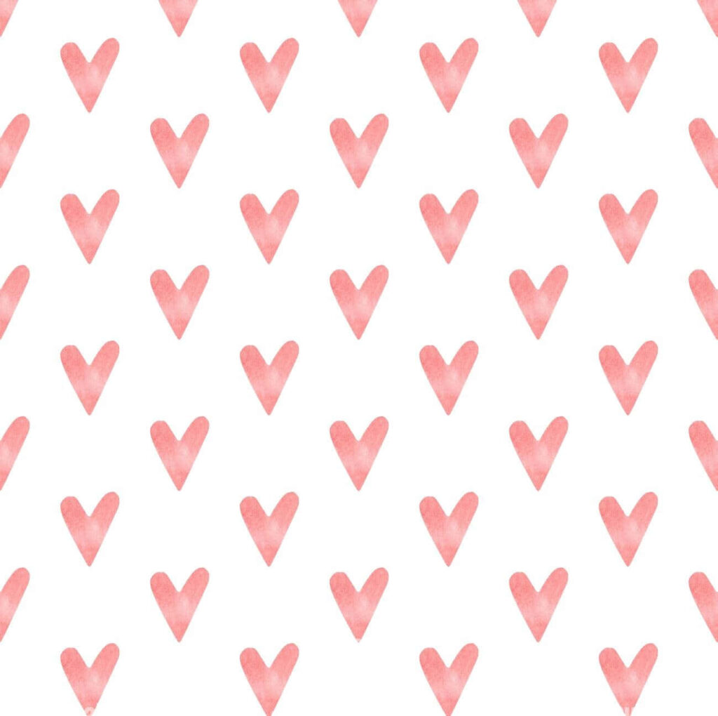 Charming Soft Pink Hearts on White Background - Minimalist Wallpaper