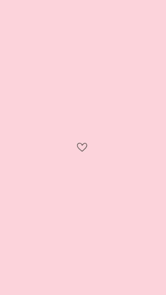 Soft Pink Minimalist Wallpaper with Delicate Heart Center