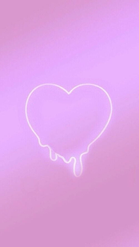 Minimalistic Melting Heart Wallpaper on Soft Pink Background