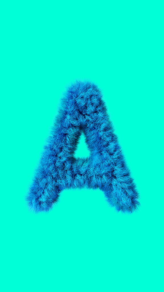 TextArt Harmony: Enchanting Letters Adorn the Soft HD Phone Wallpaper Background