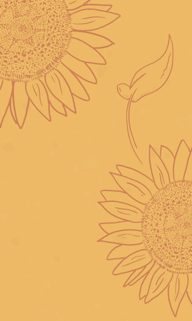 Soft Yellow & Orange Sunflower Minimalist Wallpaper for Cheerful Background