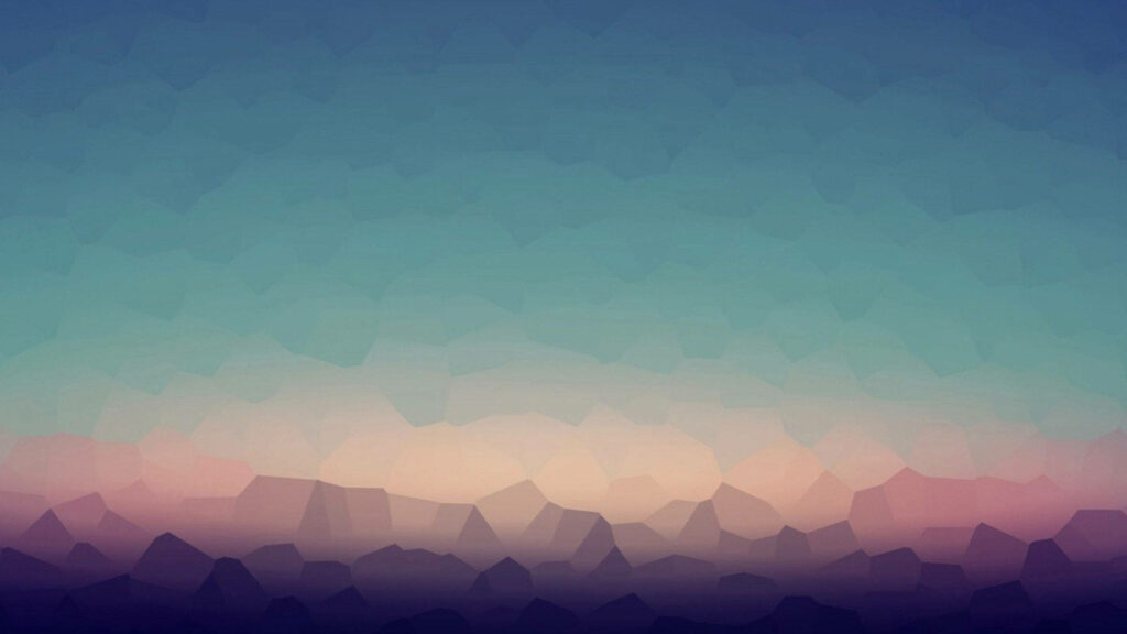 Soft Serenity: A Simple Mosaic Landscape Wallpaper for Your Desktop
