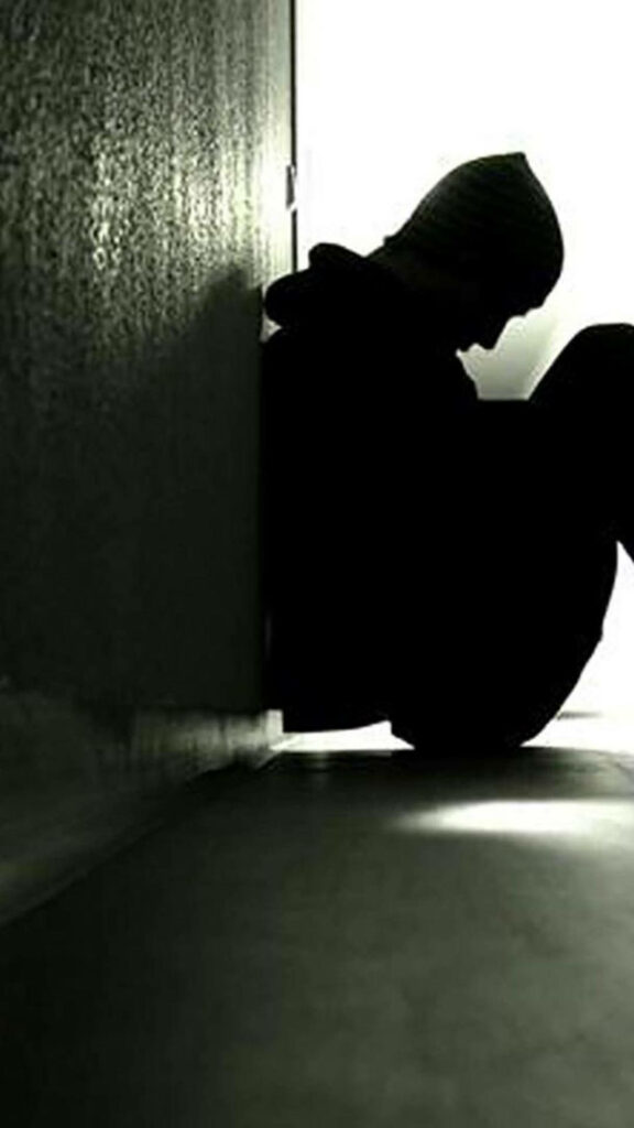 The Isolated Soul: A Glimpse of Solitude Amidst Radiant Distraction - Captivating Depiction Wallpaper