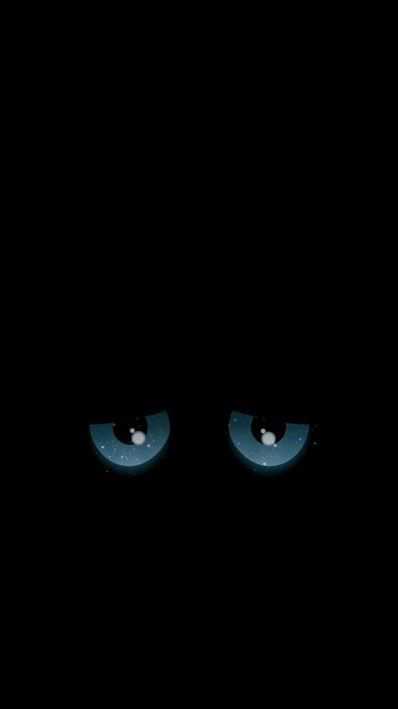Gloomy Gaze: Lonesome Blue Eyes in the Dark Wallpaper