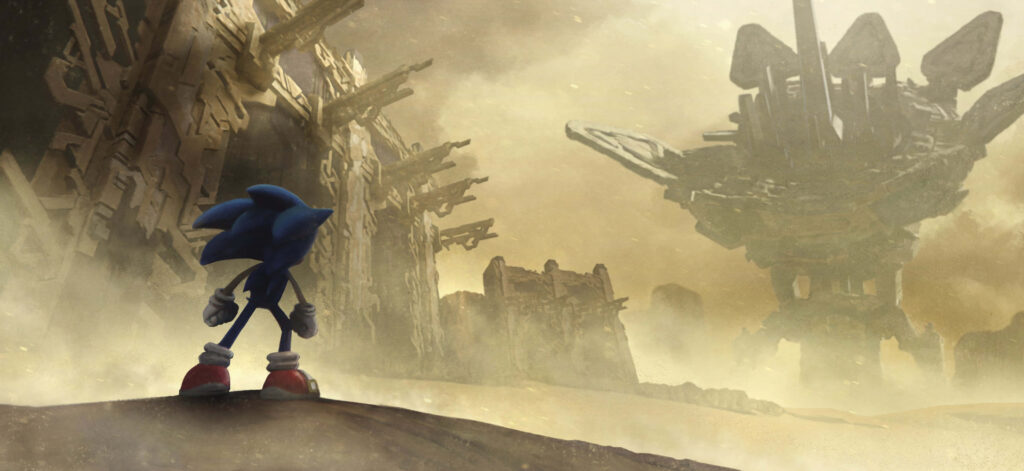 Sonic Frontiers Wallpaper: Adventure Awaits in a Foggy Landscape