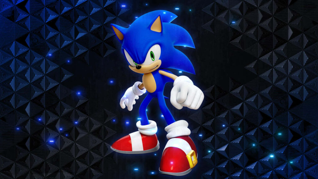 Sonic Frontiers Wallpaper: Blue Blur Adventure with Dynamic Design