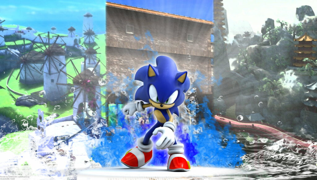 Speed of Light: Sonic Unleashed in a Stunning HD Wallpaper