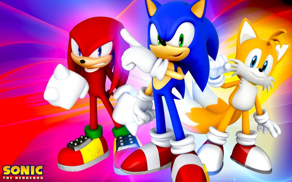 Dynamic Trio: Sonic, Knuckles, and Tails Unleash Adventure in a Vibrant HD Wallpaper