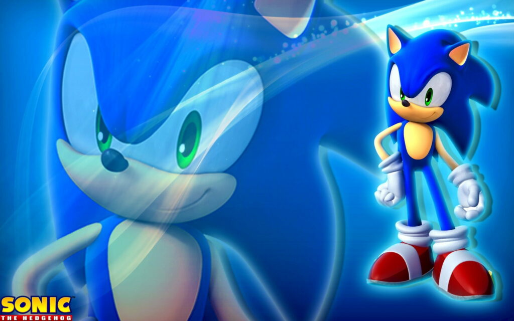 The Speedy Blue Blur: An HD Wallpaper of Sonic the Hedgehog