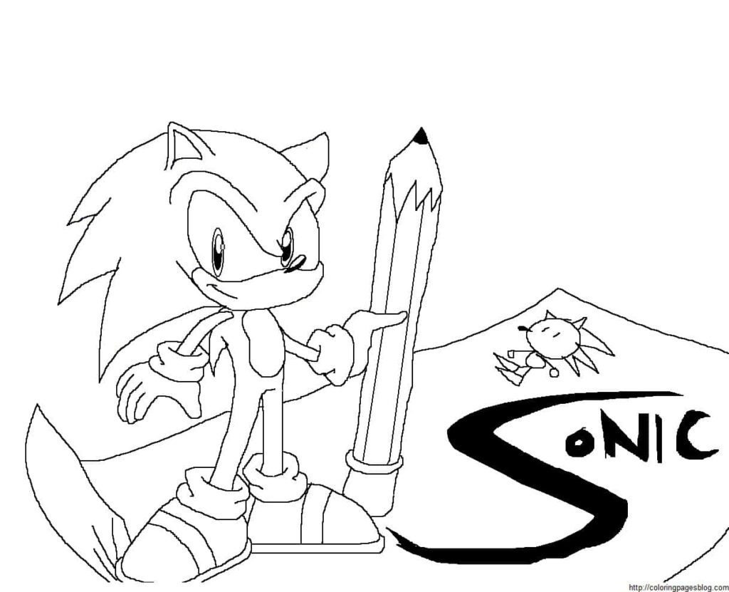 Sonic the Hedgehog Outline: Creative Wallpaper for Fans