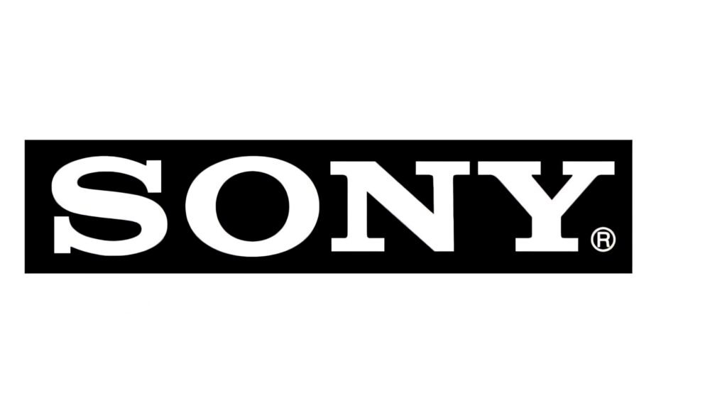 Sleek Black & White Sony Logo Wallpaper - Minimalist Modern Background