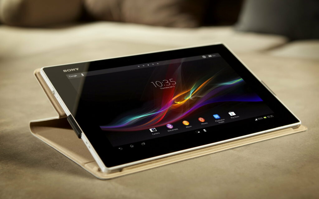 Unveiling the Cutting-Edge Technology: Sony Xperia Tablet z Presents its Futuristic Brand Advertising with a Striking QHD Wallpaper Background