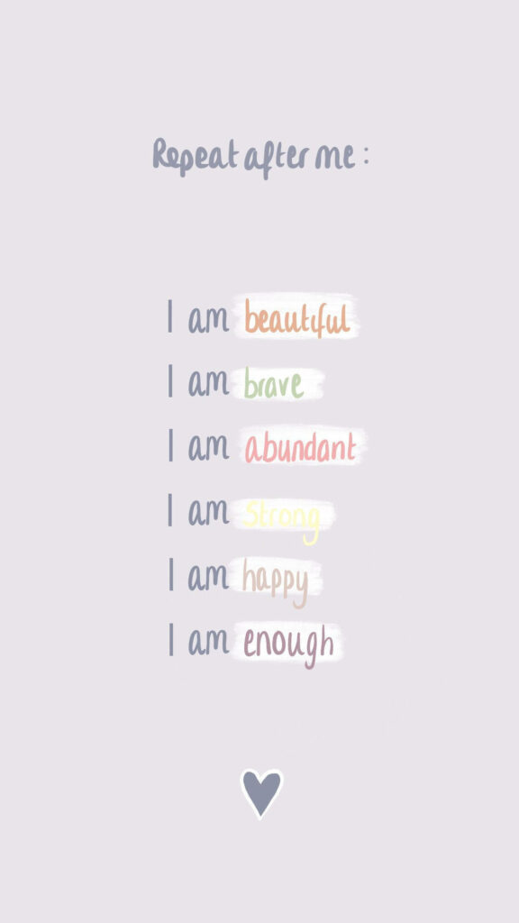 Soothing Affirmation Wallpaper: Uplifting Pastel Design Background