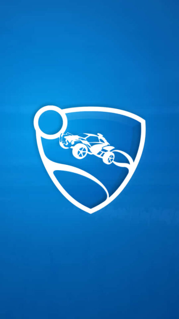 Revving Up in Serene Skies: An Android Rocket League Masterpiece in Blue Gradient Wallpaper