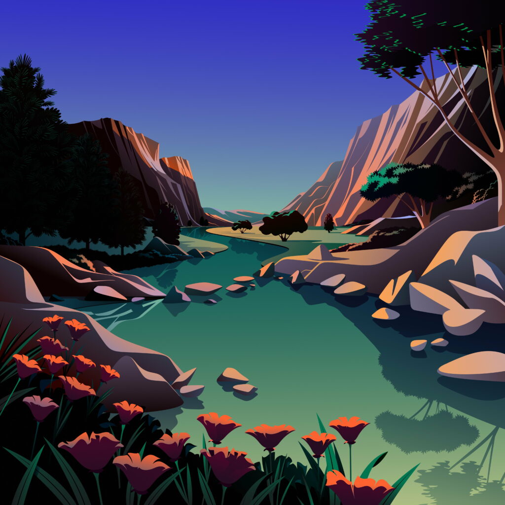 Serenity in Minimalistic Beauty: HD Wallpaper featuring Mac OS X Big Sur as MacBook Background