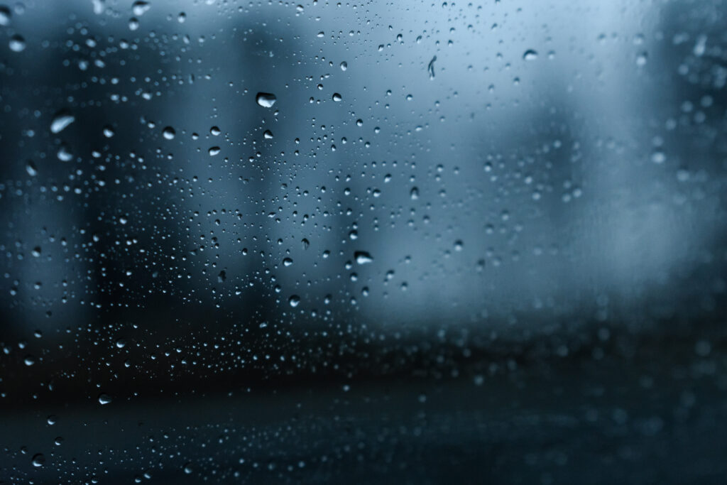 Soothing Glass Water Droplets Wallpaper - Rainy Day Ambiance