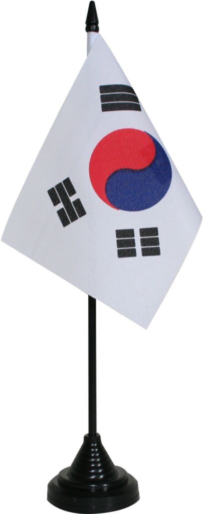 South Korean Flag Wallpaper: Taegeuk Design on Desktop Stand