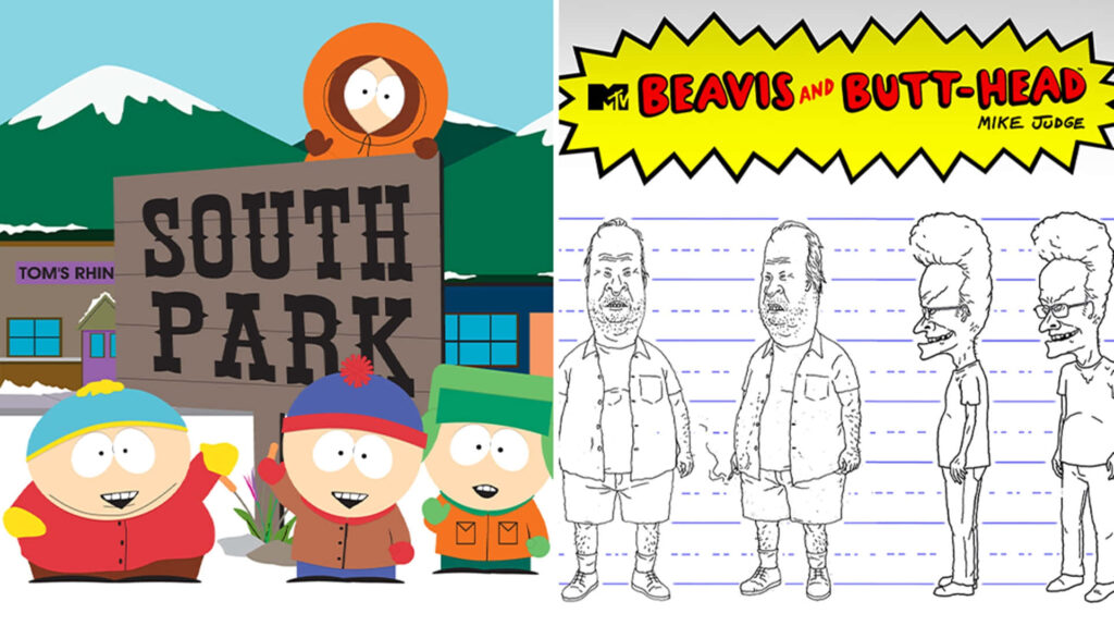 Colorful South Park & Beavis and Butt-Head Wallpaper Background