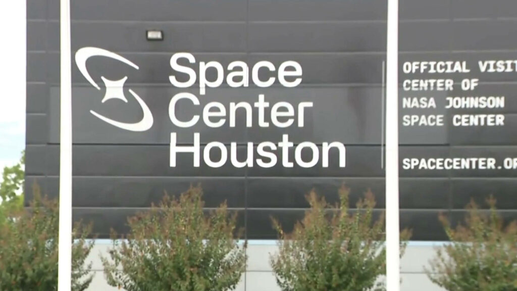 Space Center Houston Entrance Wallpaper: Explore NASA Innovation