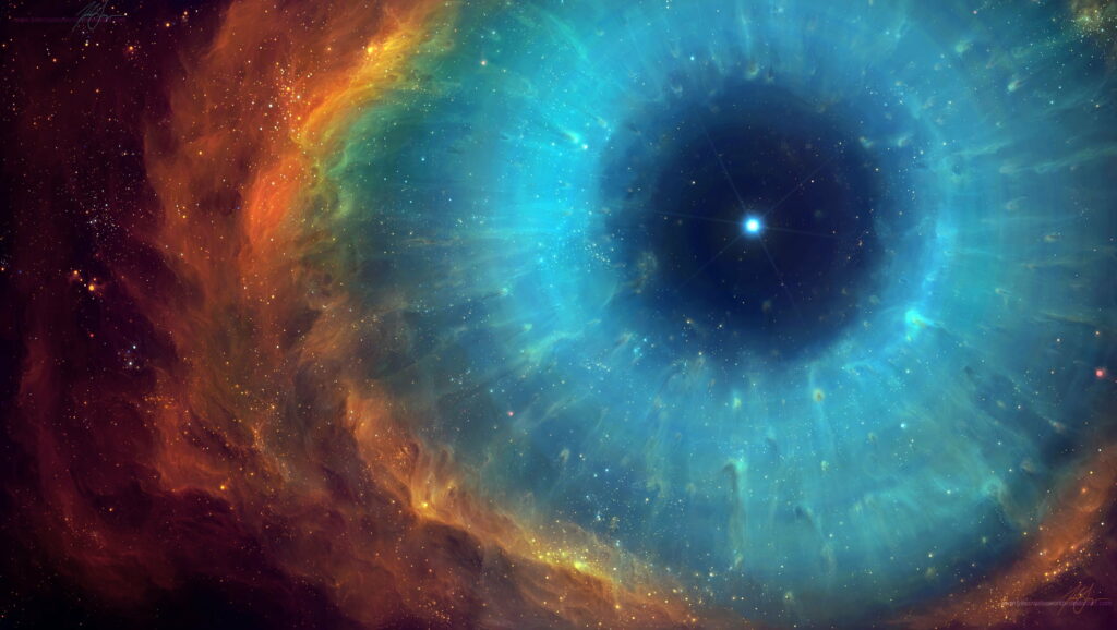 Captivating Cosmic Beauty: Space Eye Peering into the Epic Nebula Wallpaper