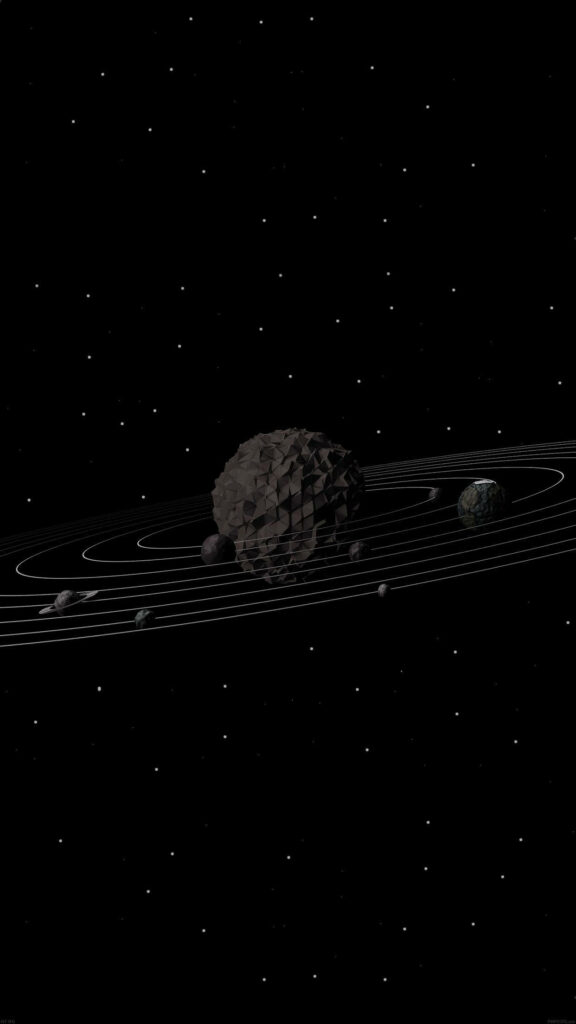 Mysterious Space Rock: A Captivating 3D iPhone Background Wallpaper