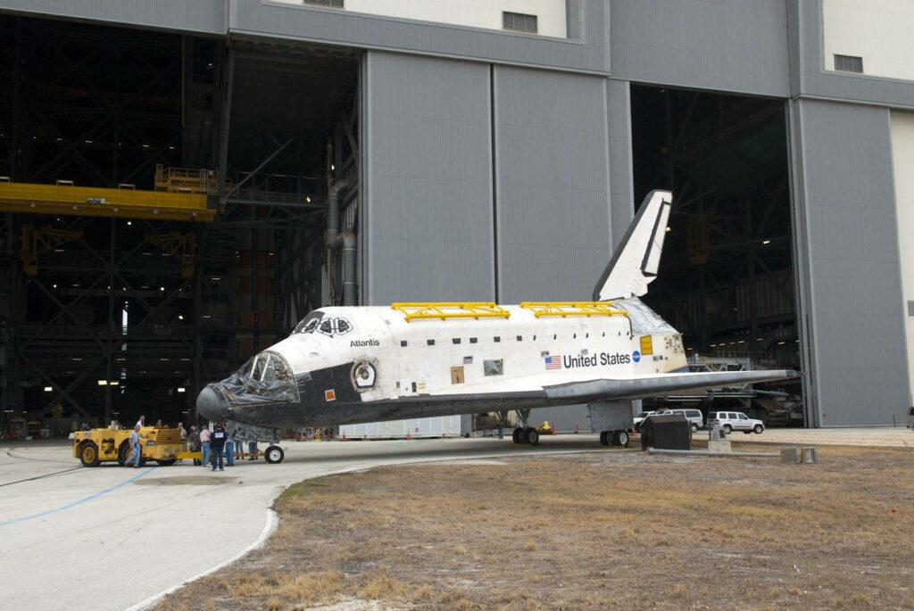 Space Shuttle Atlantis Prep at Kennedy Space Center - Wallpaper Background