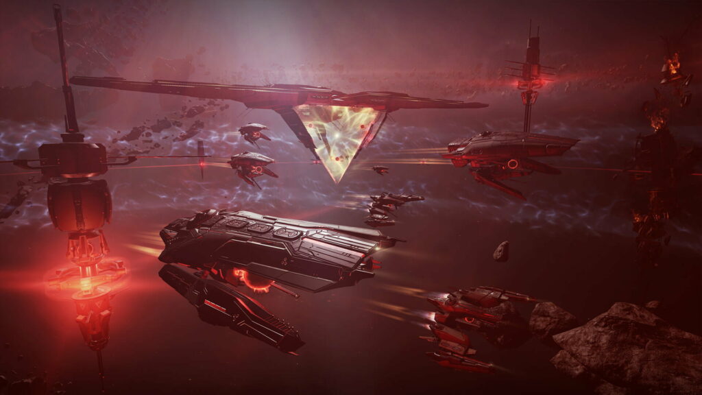 Sci-Fi Spaceships: A Stunning EVE Online PC Gaming Wallpaper in HD