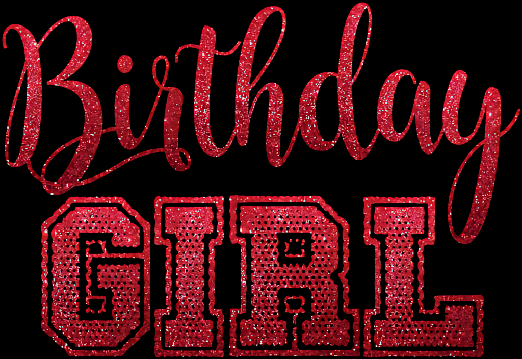 Sparkling Birthday Girl Wallpaper - Bold Red & Glittery Celebration