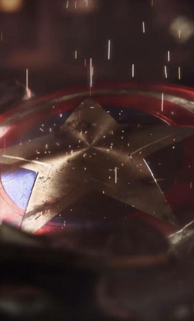 Powerful Protector: Captain America's Shield Enhanced with Electric Sparks Wallpaper