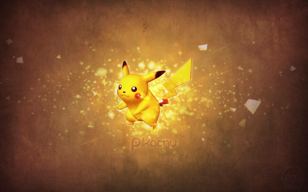 Electric Ecstasy: A Mesmerizing 3D Pikachu Wallpaper with Vibrant Cheek Circles
