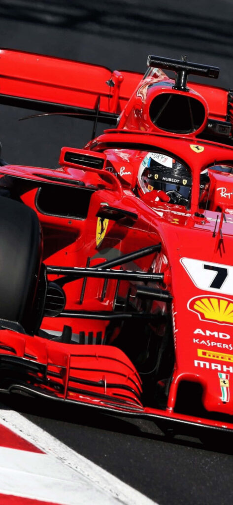 The Roaring Red Beast: Ferrari F1 Takes the Lead on the F1 2018 Circuit Wallpaper