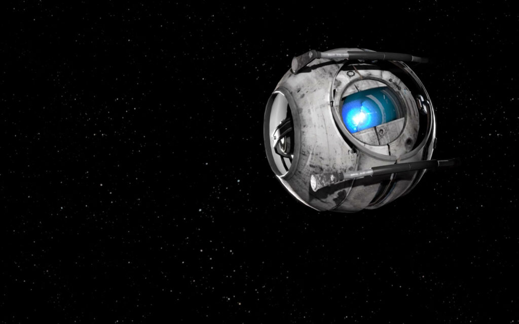 Sci-Fi Wallpaper: Portal 2 Spherical Machine in Space
