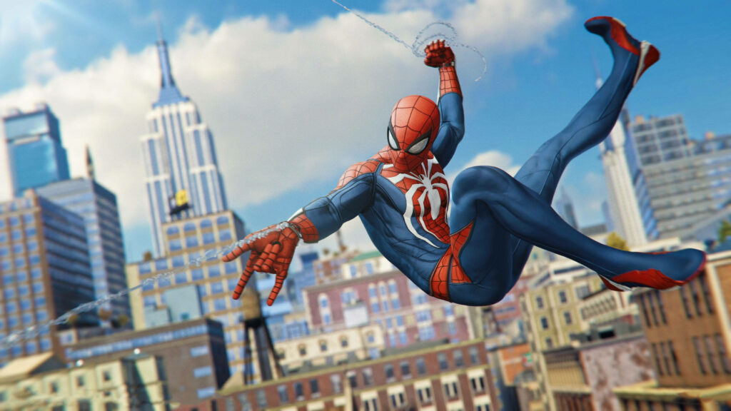 Marvel's Miles Morales Soars Amidst Dreamy Skies on PlayStation 5 Wallpaper