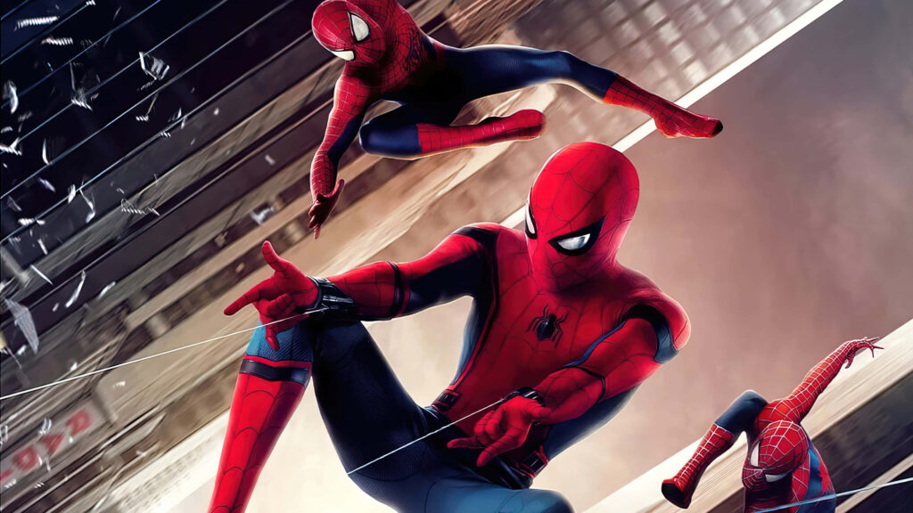 Action-Packed Spider-Man No Way Home Wallpaper: Agile Web-Slinger