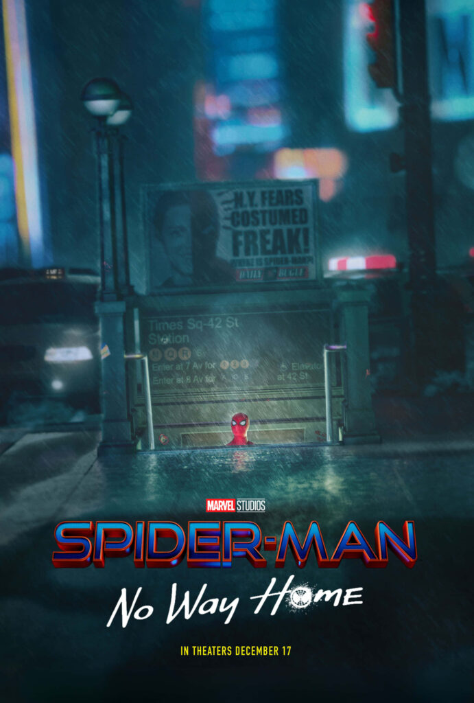 Spider-Man: No Way Home Wallpaper - Dramatic Rainy Cityscape Scene