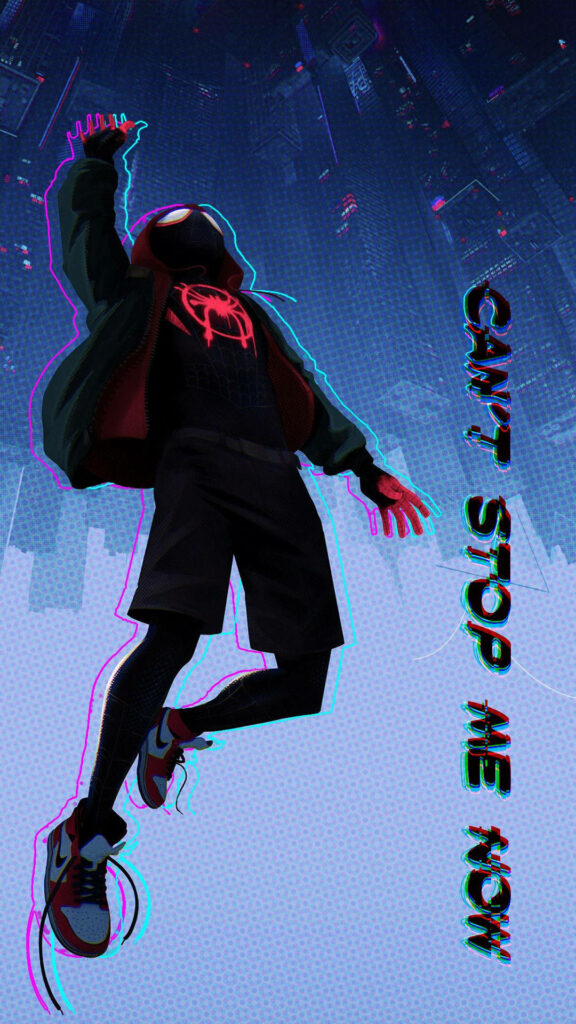 Electrically Charged Style: Miles Morales Rocks his Signature Spider-Verse Look in a Mobile Artwork Wallpaper
