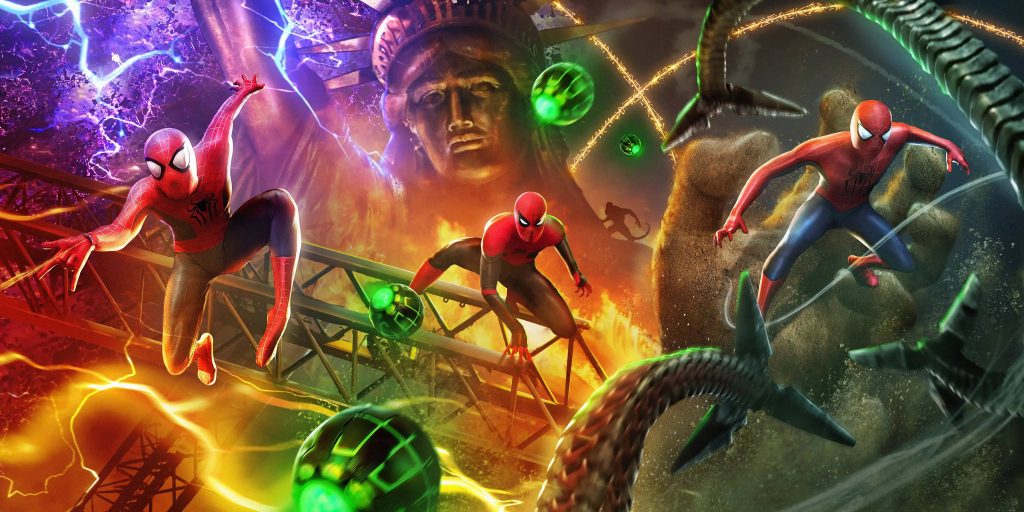 Spider-Man No Way Home final battle poster with Tobey Maguire Tom Holland Andrew Garfield Wallpaper