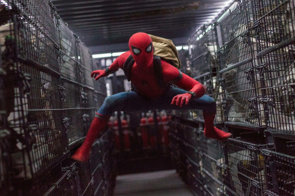 Steel Playground Thrills: Marvel's Spiderman in Stunning 4k Detail Wallpaper