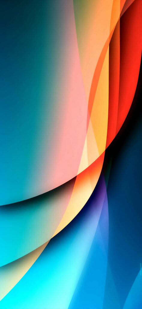 Neon Hued Spires: A Hypnotic Prism of Overlapping Graphics for IOS 16 Background Wallpaper