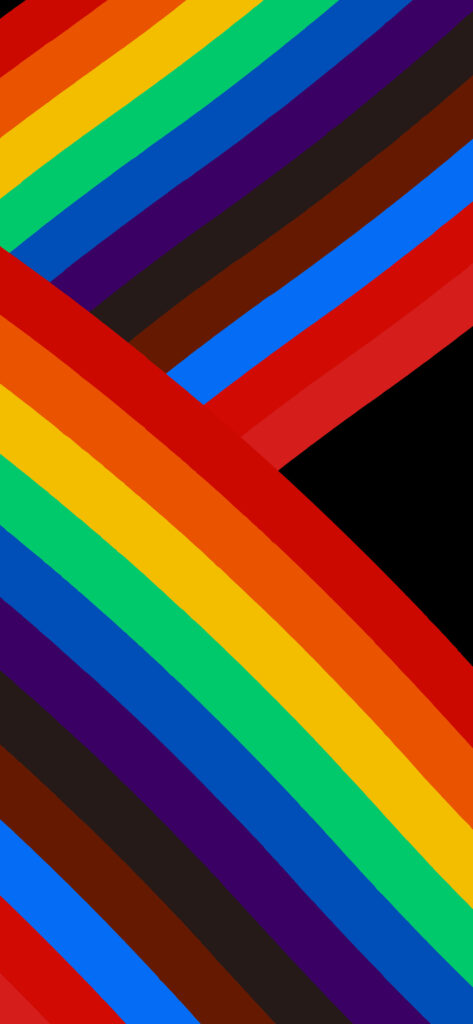 Spiraling Rainbow Vector: An Imaginative Twist for Ios 16 Background Bliss Wallpaper