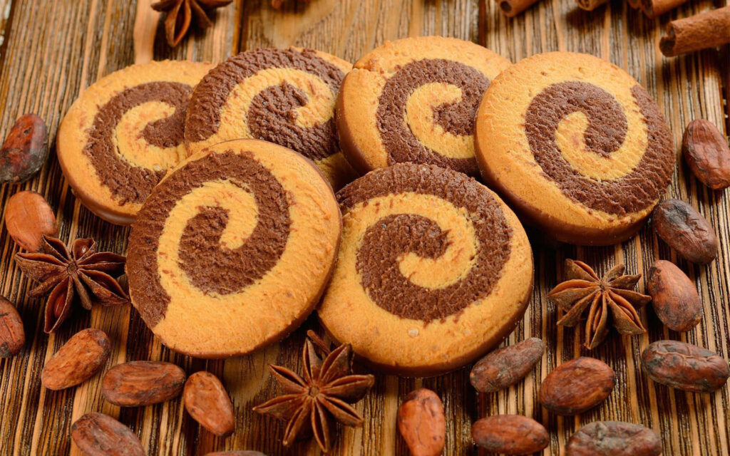 Spiraling Delights: Cookie Extravaganza in HD! Wallpaper