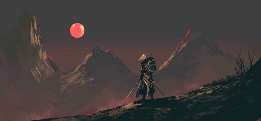 Legendary Samurai Embarking on a Mystical Mountain Quest - Gorgeous HD Wallpaper Background