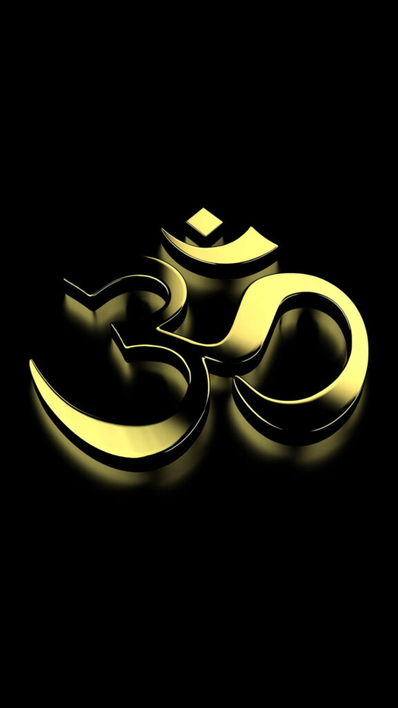 Divine Emblem: an HD Phone Wallpaper featuring the Om Symbol for a Spiritual Experience