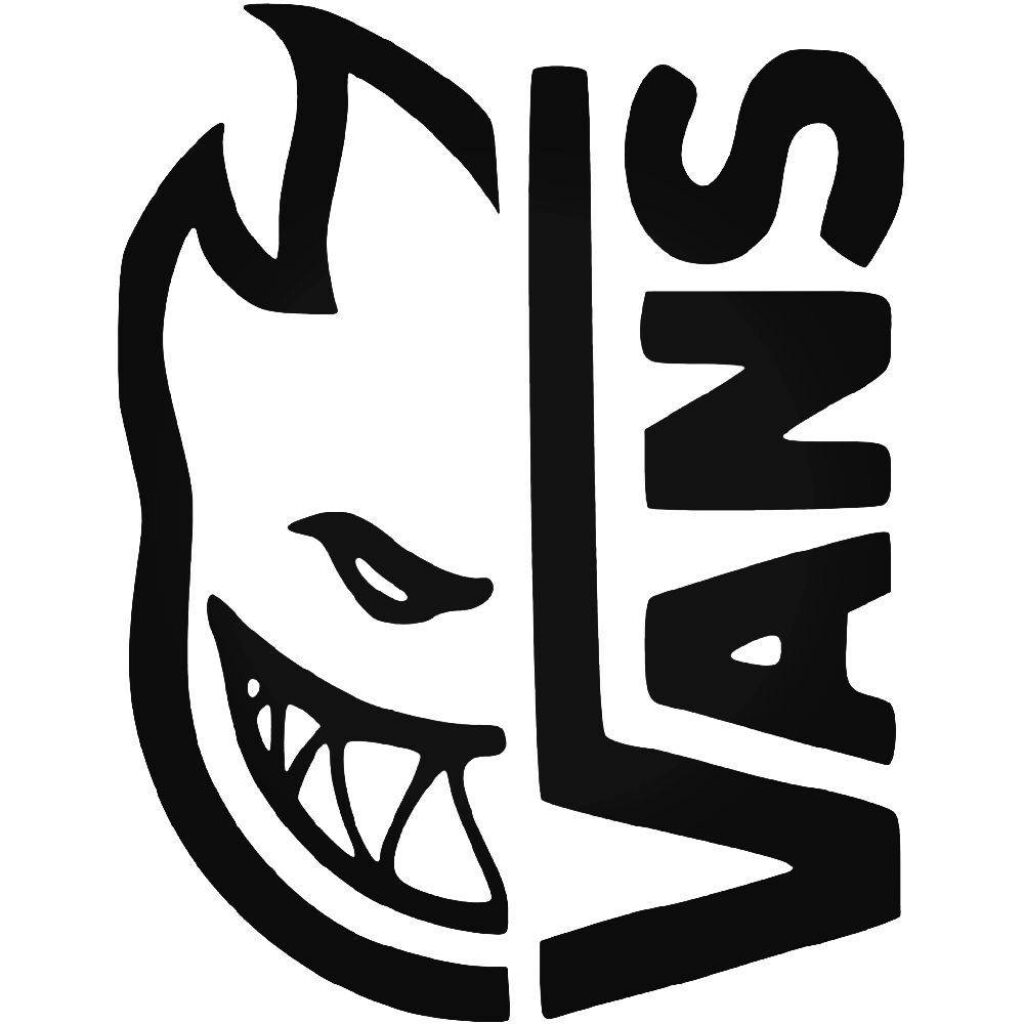 Bold Black & White Wallpaper: Spitfire & Vans Logo Fusion Design