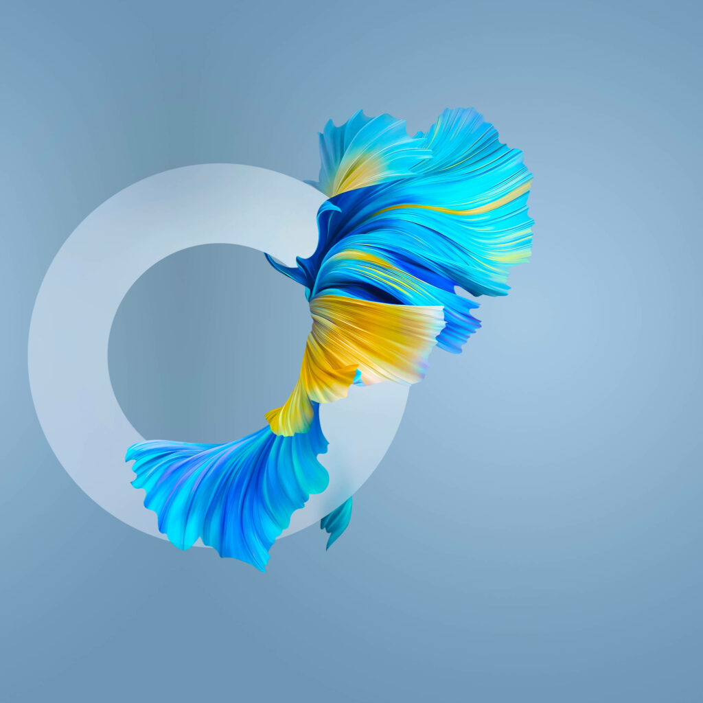 Swimming in Style: Huawei Mate 40 Pro Fish Wallpaper Artwork