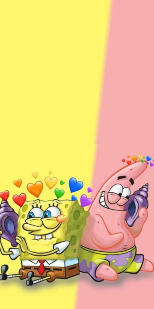 Bikini Bottom Delight: Spongebob's Animated Artistry in High-Definition Phone Wallpaper