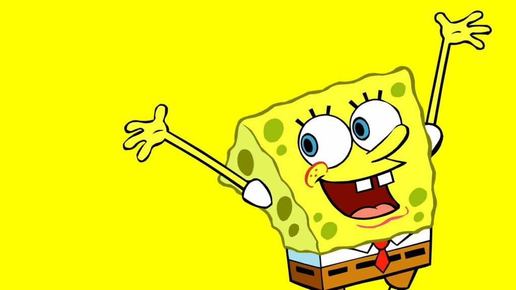 Yellow Delight: HD Spongebob Wallpaper with Vibrant Background